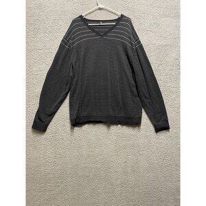 ALFANI Men's Pullover Gray  V Neck Sweater Long Sleeve Size XXL